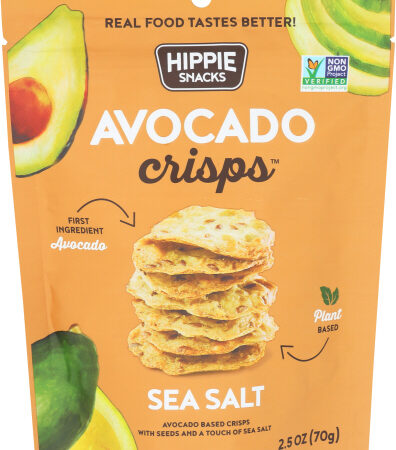 Hippie Snacks Avocado Crisps Sea Salt 2.5 Oz