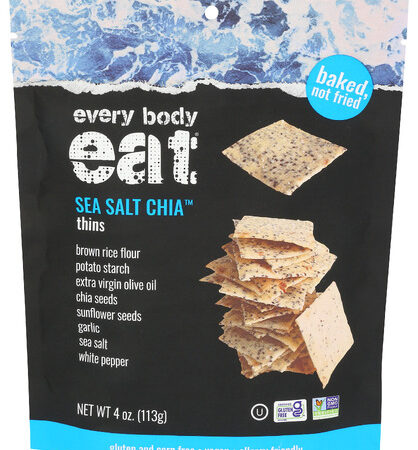 Every Body Eat Thins Sea Salt Chia Crackers 4 Oz