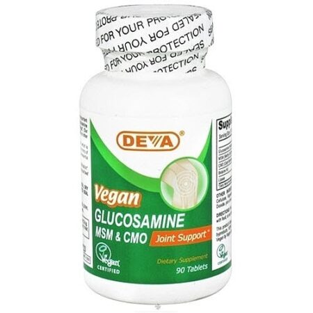 Deva, Vegan Glucosamine Msm - Cmo - Turmeric, 90 Tablets