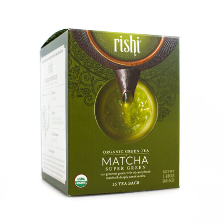 Rishi Tea, Organic Green Tea, Matcha Super Green, 15 Sachets, 1.32 Oz (37.5 G)