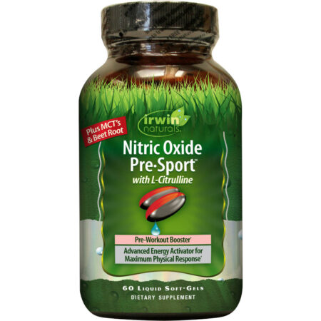 Irwin Naturals Nitric Oxide Pre-Sport Plus Bioperine Softgels, 60 Ct