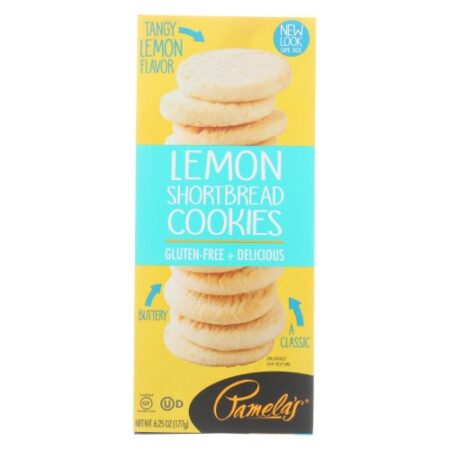 Pamela's Products Cookies Gluten Free Lemon Shortbread 6.25 Oz