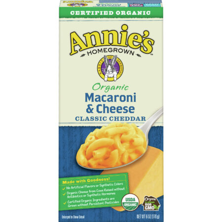 Annie's Homegrown Organic Macaroni & Cheese Classic Cheddar 6 Oz 170 G