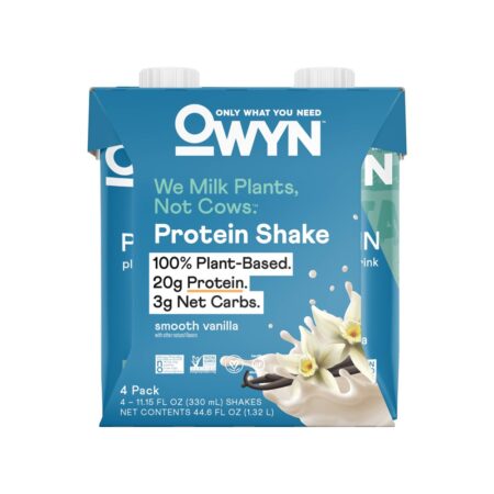 Owyn Protein 100% Plant-Based Drink, Smooth Vanilla, 20 G, 4 Ct - 11.14 Oz