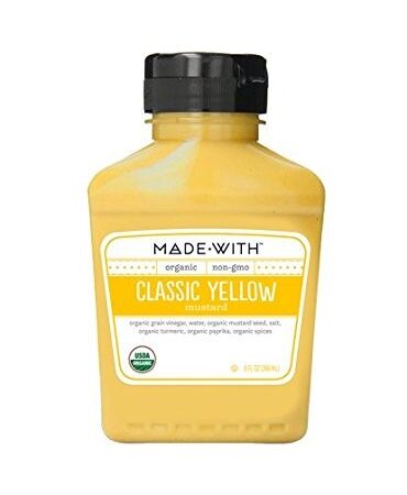 Made With 9 Oz Yellow Organic Mustard