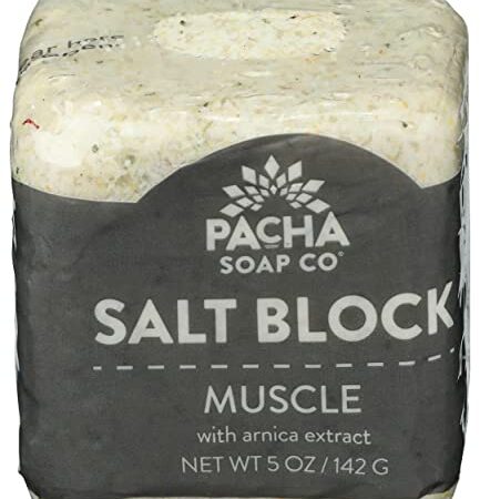 Pacha Soap Co Salt Block, Muscle - 5 Oz