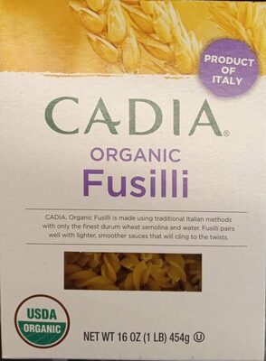 Cadia Organic Fusilli Organic 16 Oz