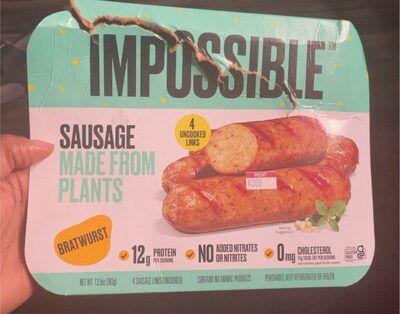 Impossible Bratwurst Sausage Made From Plants