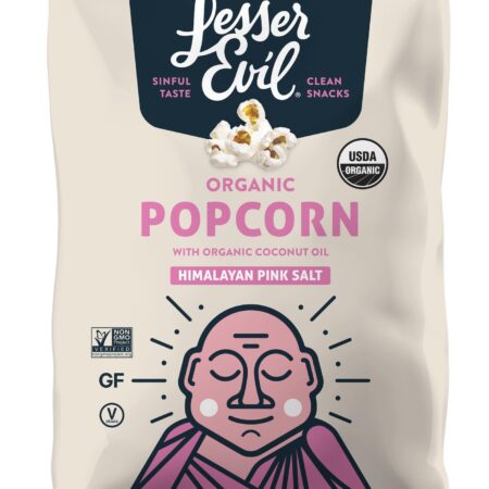 Lesserevil Organic Popcorn Himalayan Pink Salt 4.6 oz.