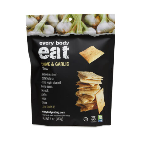 Every Body Eat Thins Chive & Garlic Crackers 4 Oz