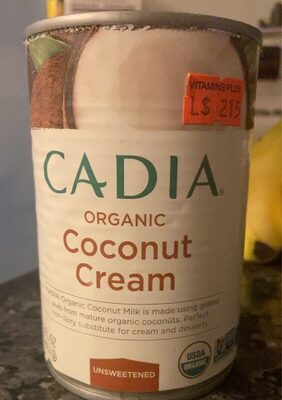 Cadia Organic Coconut Cream 13.5 oz.