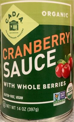 Cranberry Sauce With Whole Berries Organic 14 Oz.