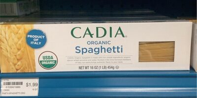 Cadia Organic Spaghetti 16 oz. 1 Lb