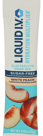 Liquid I.V. Hydration Sugar Free White Peach 0.45 Oz.
