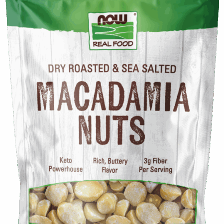 Now Dry Roasted Salted Macadamia Nuts 9 Oz.
